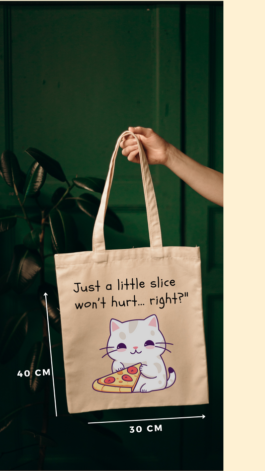 Cat Pizza Tote Bag