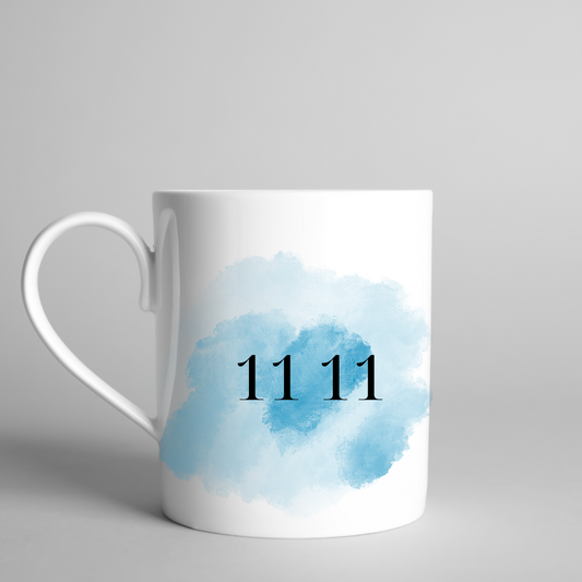 1111 Blue Cloud Mug – Embrace the Magic of Synchronicity